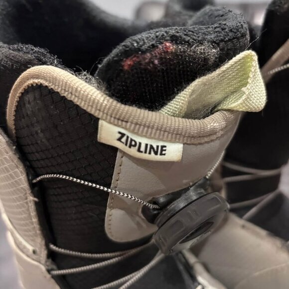 Burton Zipline BOA Youth Snowboard Boots Grey Sz 4 - Picture 2 of 10